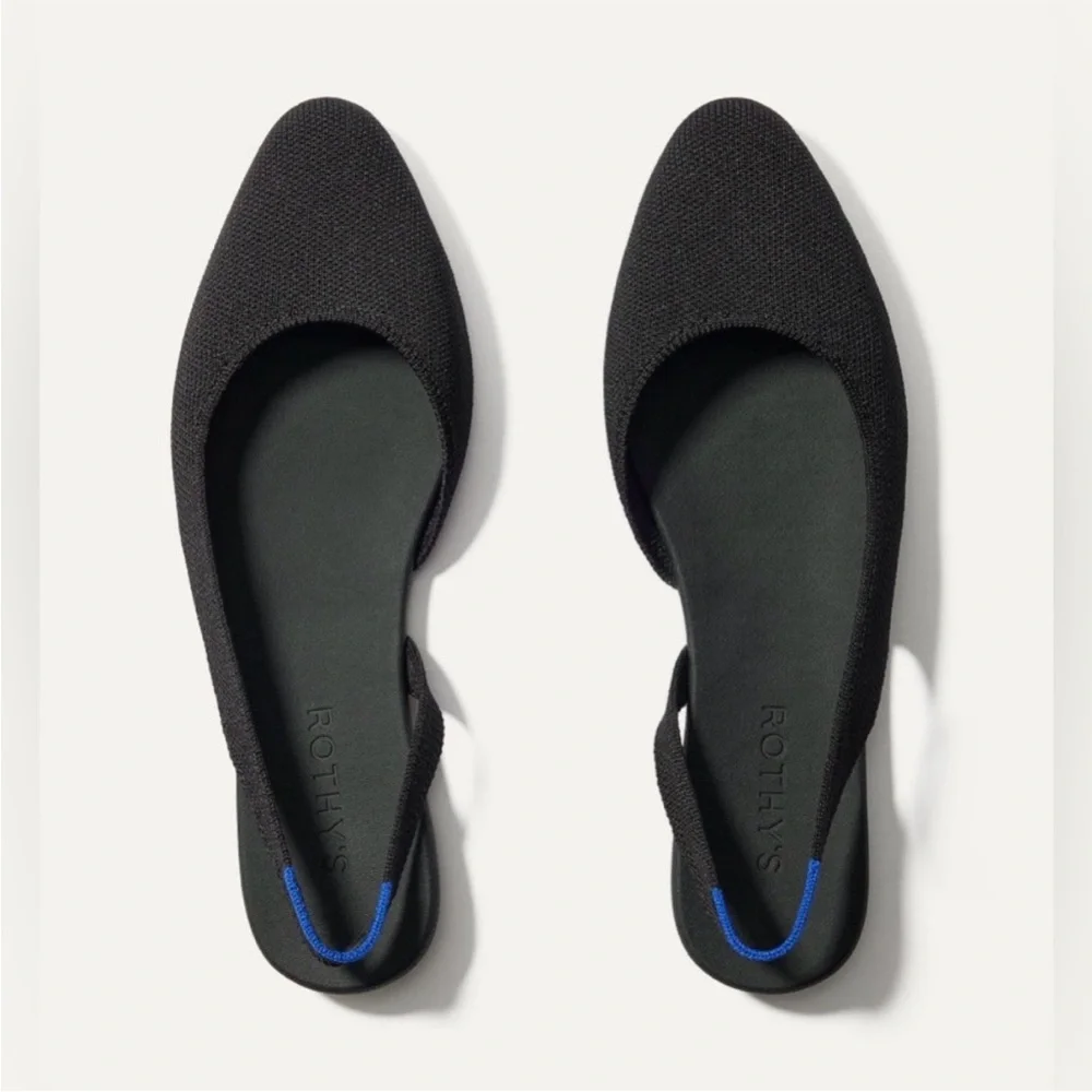 Rothy's The Almond Sling Back Black Size 8 1/2 US - Picture 1 of 9